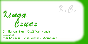 kinga csucs business card